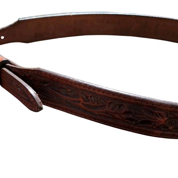 Vintage Western Women’s Leather Belt Circle Y Of Yoakum Size 32 8626 - Picture 2 of 6